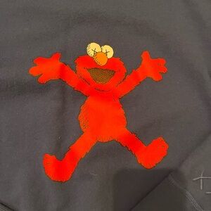 KAWS Sesame Street Elmo Black Sweatshirt